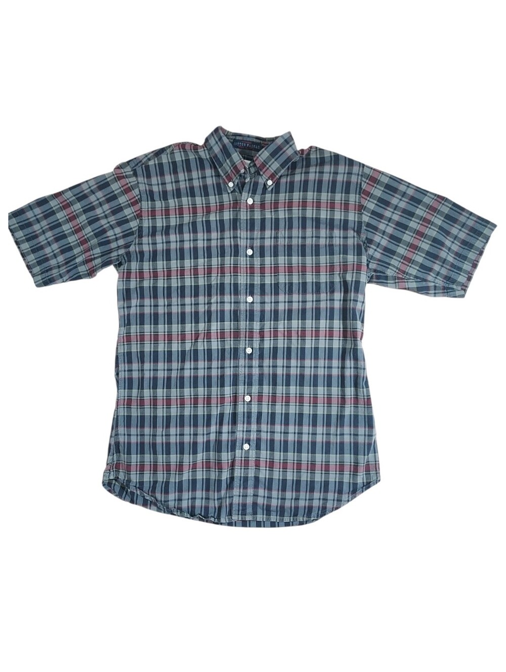 J Press Plaid Cotton Madras Shirt M